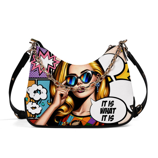 It Is What It Is - Personalized Custom Chain Crossbody Handbag - DB21CH