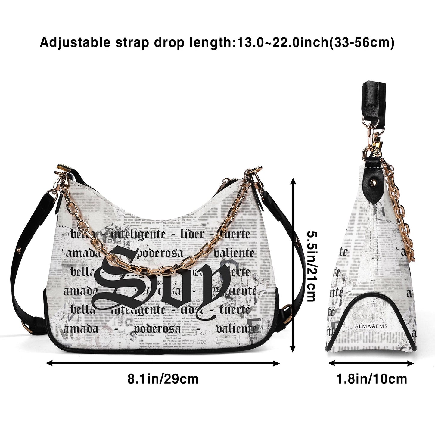 Soy - Personalized Custom Chain Crossbody Handbag - HG35CH