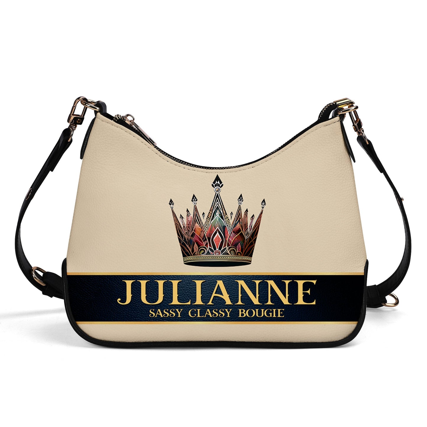 Queen Beige - Personalized Custom Chain Crossbody Handbag - Q02BGCH